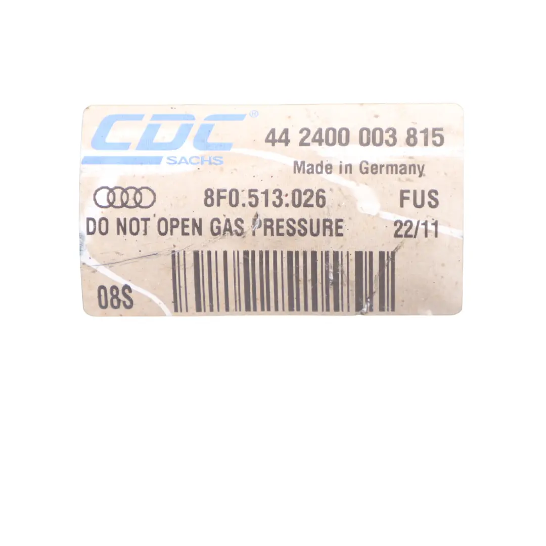 Suspension Shock Absorber Gas Strut Right O/S to Audi S5 8T Rear Electric with Part number 8F0513026 Audi S5 8T Rear Electric Suspension Shock Absorber Gas Strut Right O/S - SKU 8F0513026 - Part number 8F0513026