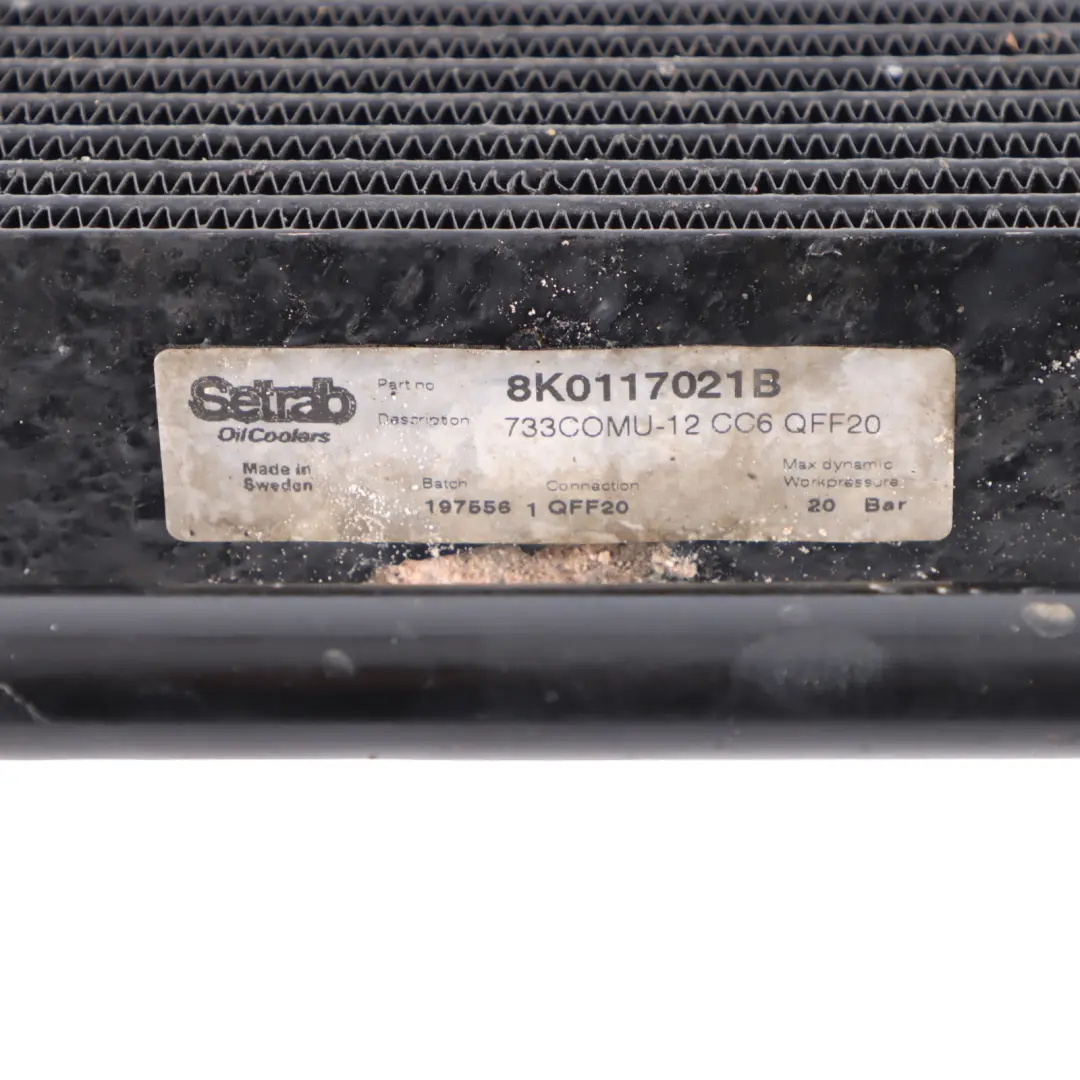 Gearbox Cooler Oil Transmission Cooling Radiator 4.2 TFSI to Audi RS4 B8 with Part number 8K0117021B Audi RS4 B8 Gearbox Cooler Oil Transmission Cooling Radiator 4.2 TFSI - SKU 8K0117021B - Part number 8K0117021B