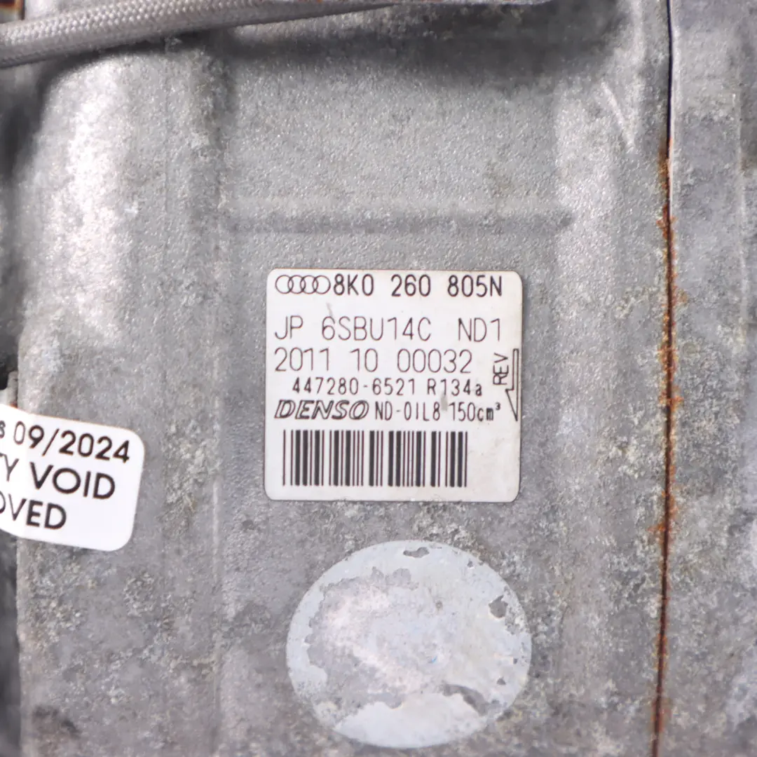 Compresor Aire Acondicionado Audi A4 B8 A5 8T 2.0 TDI A/C Bomba para con número de pieza 8K0260805N Compresor Aire Acondicionado Audi A4 B8 A5 8T 2.0 TDI A/C Bomba - SKU 8K0260805N - Número de pieza 8K0260805N