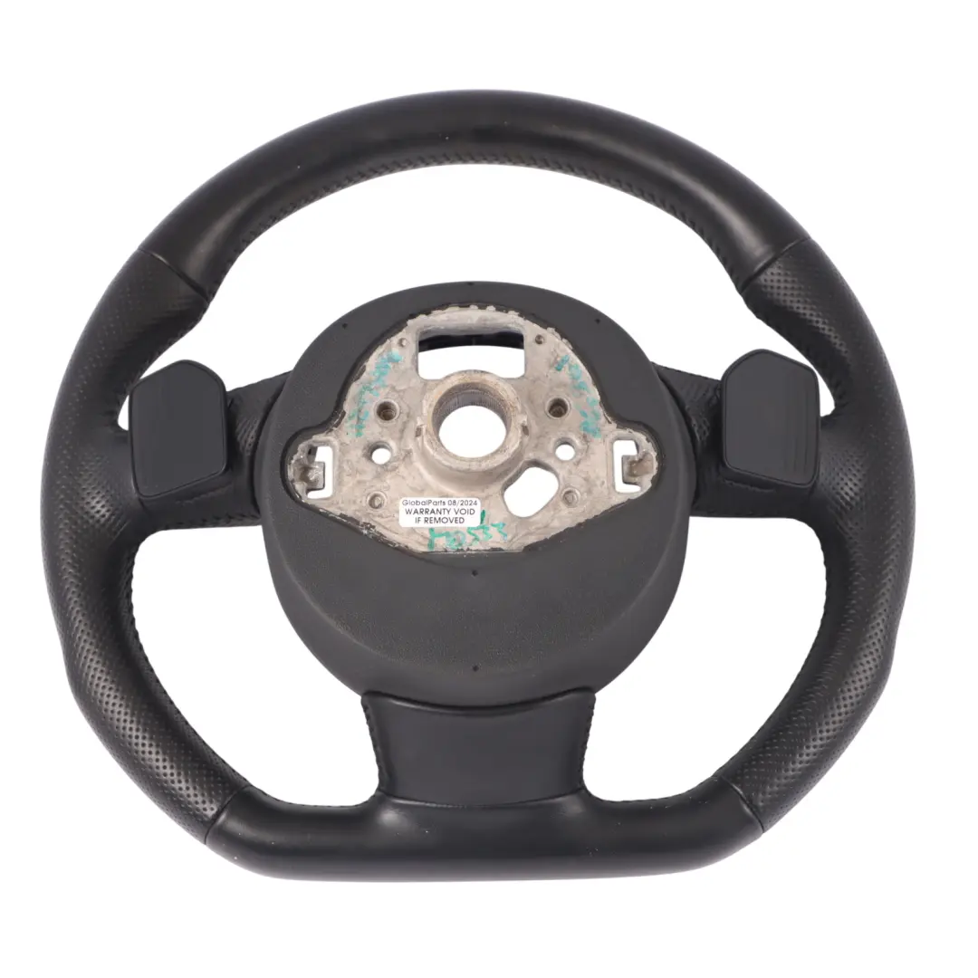 Steering Wheel Audi A4 B8 A5 8T S-Line Black Leather Paddle Shift Flat Bottom to with Part number 8K0419091CP Steering Wheel Audi A4 B8 A5 8T S-Line Black Leather Paddle Shift Flat Bottom - SKU 8K0419091CP - Part number 8K0419091CP
