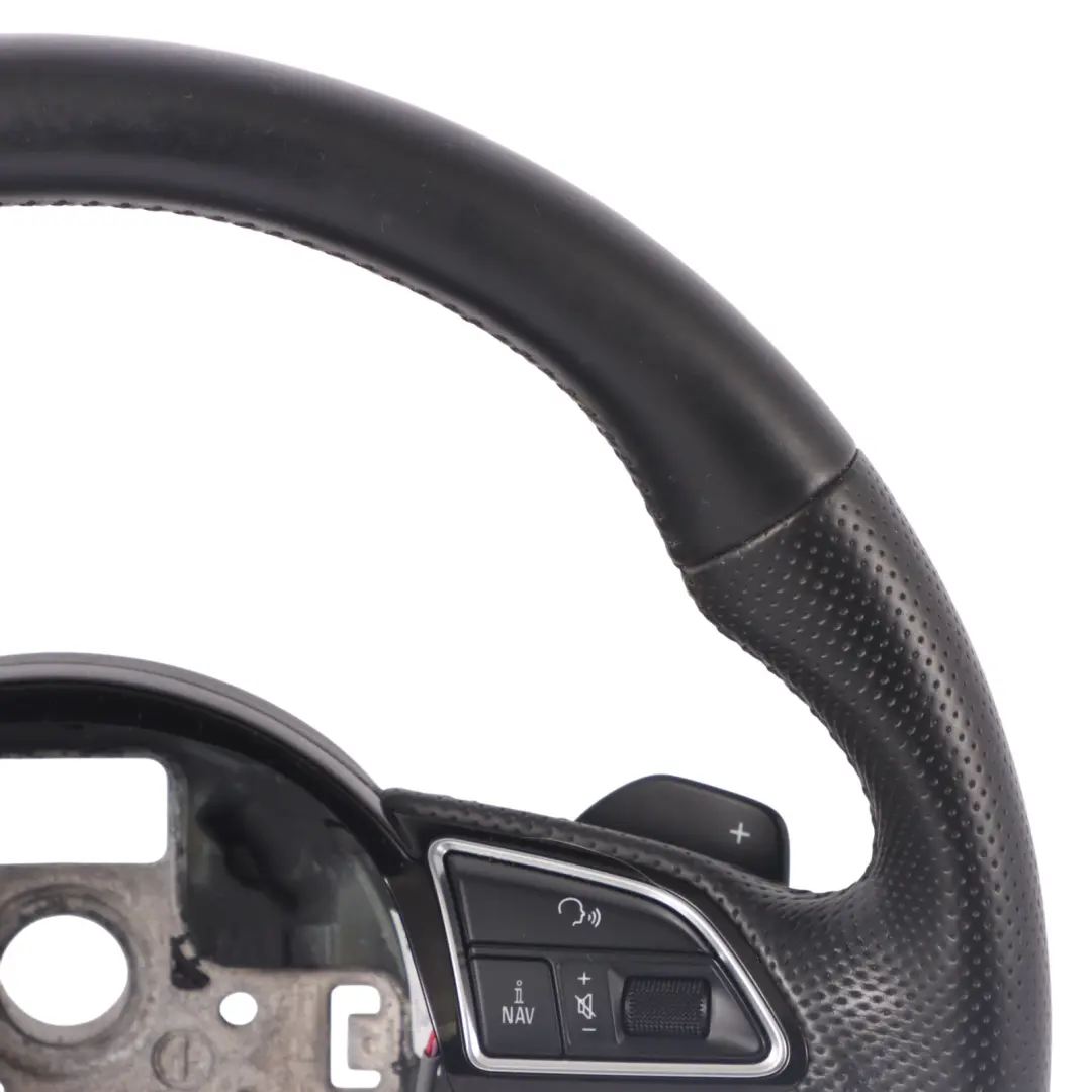  Volant Audi A4 B8 A5 8T S-Line Cuir Noir Palettes Changement Vitesse Fond Plat - SKU 8K0419091CP - Numéro de pièce 8K0419091CP