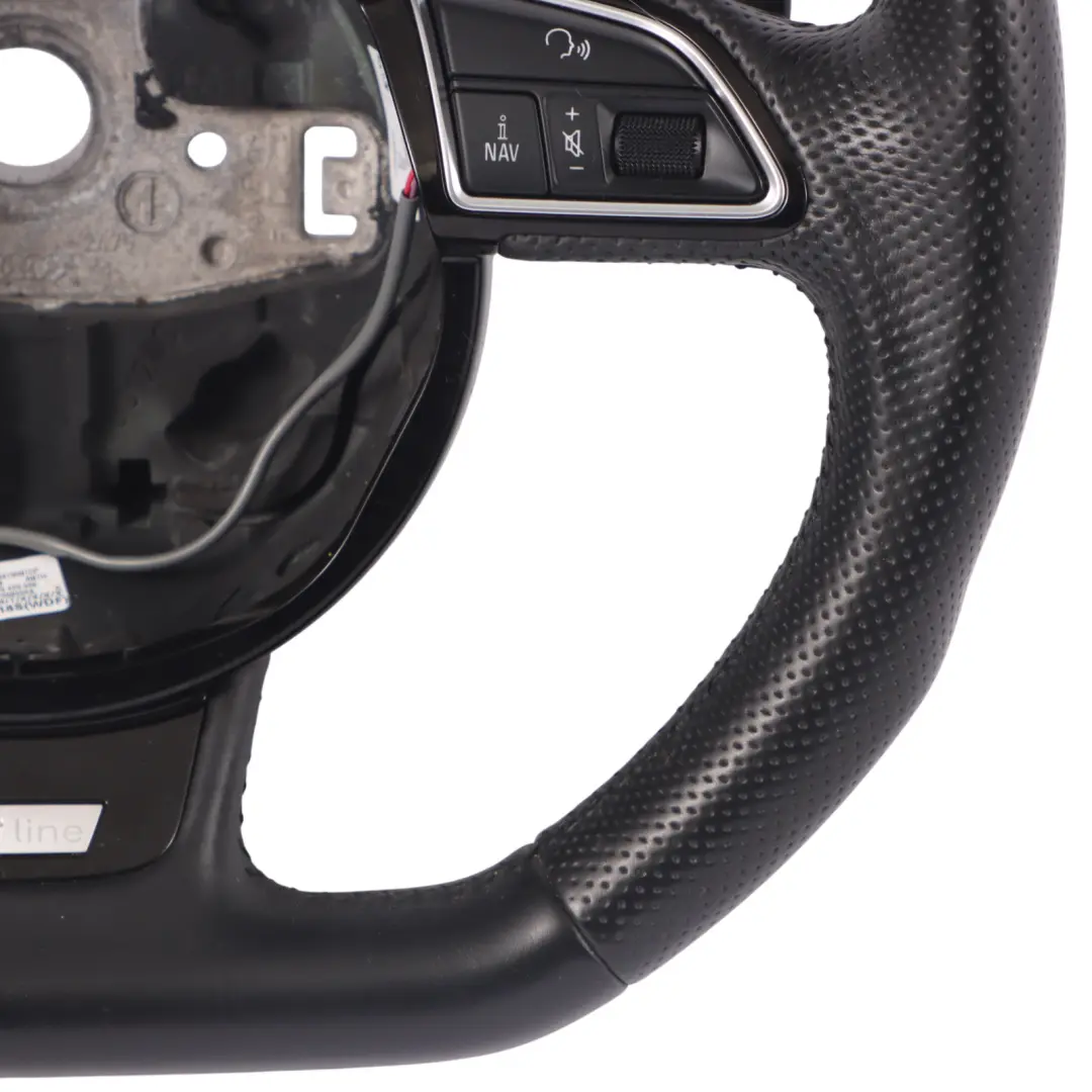  Volant Audi A4 B8 A5 8T S-Line Cuir Noir Palettes Changement Vitesse Fond Plat - SKU 8K0419091CP - Numéro de pièce 8K0419091CP