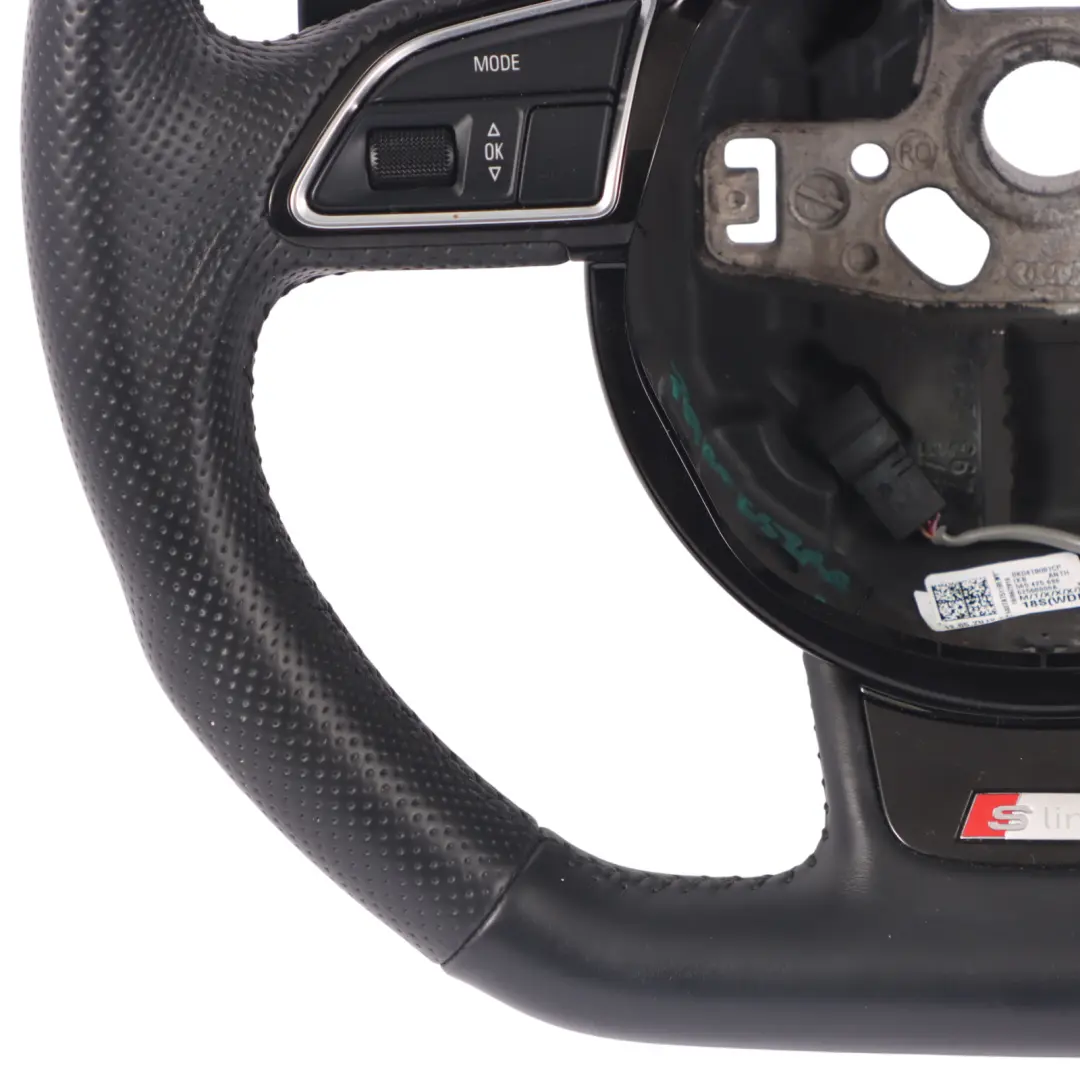  Volant Audi A4 B8 A5 8T S-Line Cuir Noir Palettes Changement Vitesse Fond Plat - SKU 8K0419091CP - Numéro de pièce 8K0419091CP