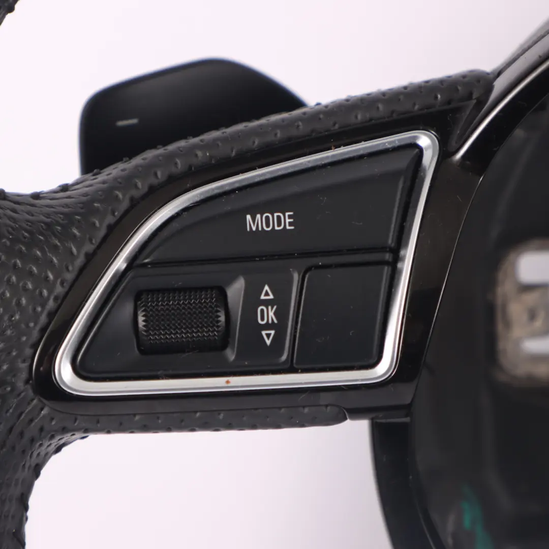 Cuero Negro Palanca de Cambio Fondo Plano para Volante Audi A4 B8 A5 8T S-Line con número de pieza 8K0419091CP Volante Audi A4 B8 A5 8T S-Line Cuero Negro Palanca de Cambio Fondo Plano - SKU 8K0419091CP - Número de pieza 8K0419091CP