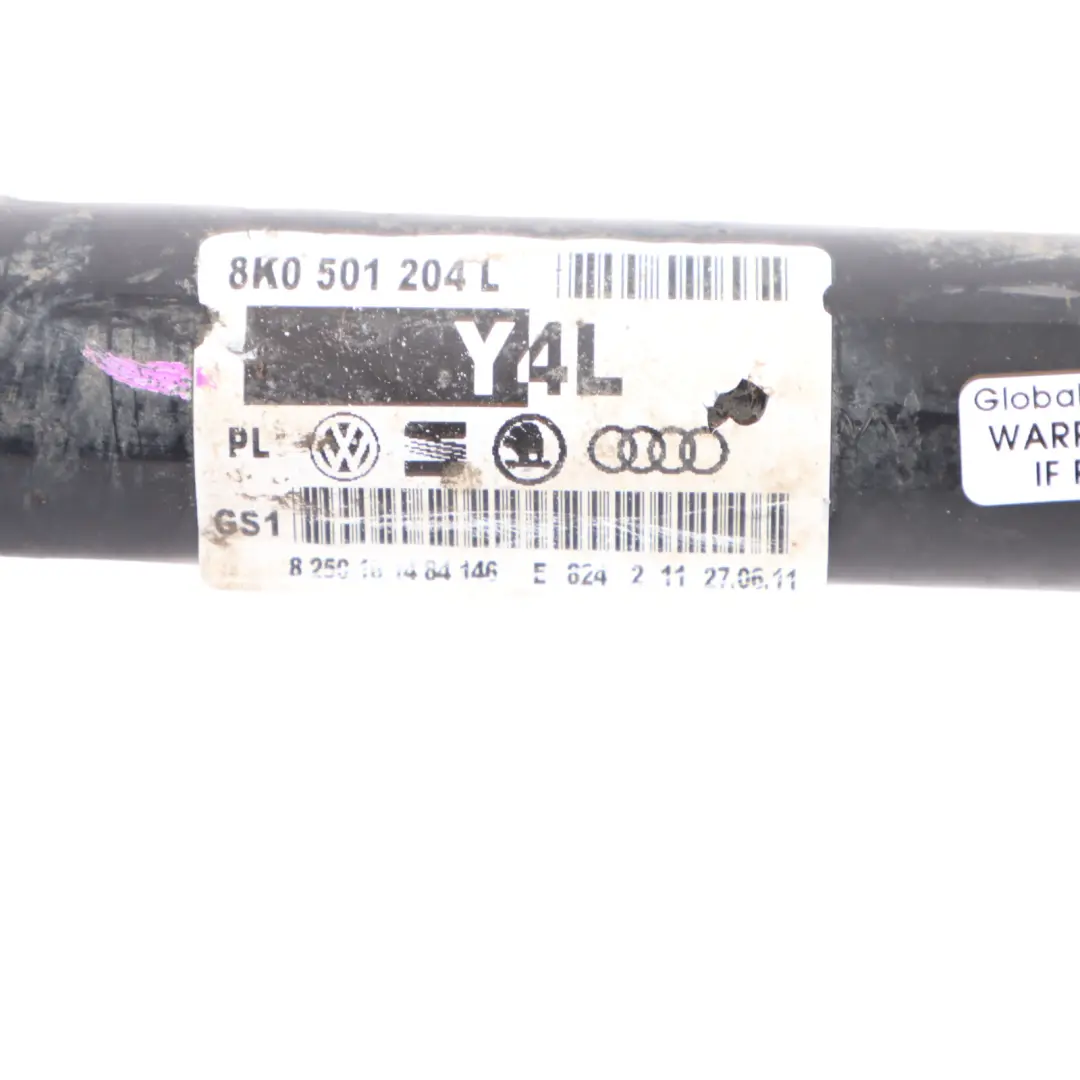Audi S5 8T 4.2 FSI Eje Trasero Derecho Drive Shaft - SKU 8K0501204L - Número de pieza 8K0501204L