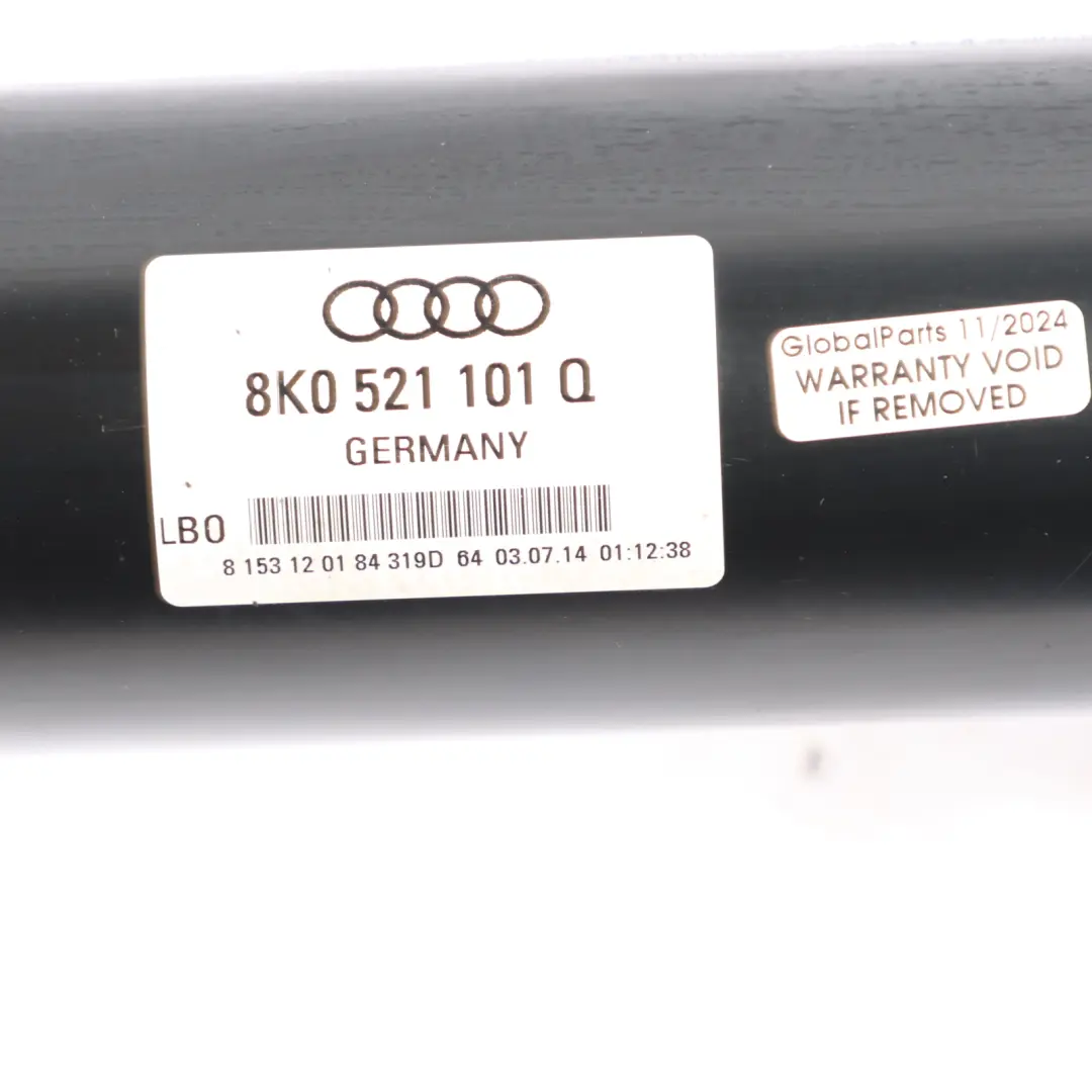 Shaft Propshaft Automatic Gearbox 4.2 TFSI Quattro to Audi RS4 B8 Drive with Part number 8K0521101Q Audi RS4 B8 Drive Shaft Propshaft Automatic Gearbox 4.2 TFSI Quattro - SKU 8K0521101Q - Part number 8K0521101Q