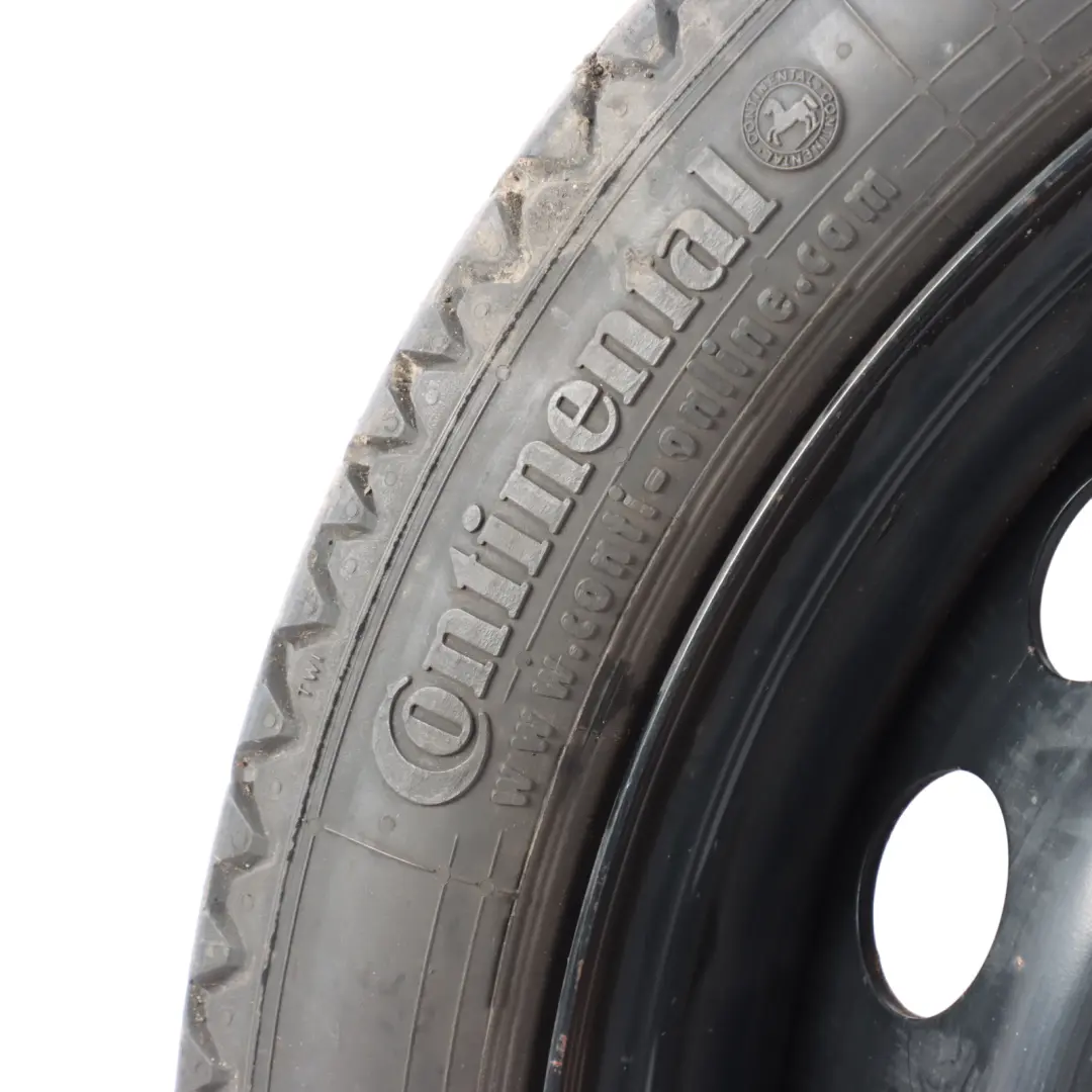 Saver Spare Wheel R19 4J Continental 125/70 ET29 to Audi A4 B8 Space with Part number 8K0601027D Audi A4 B8 Space Saver Spare Wheel R19 4J Continental 125/70 ET29 - SKU 8K0601027D-1 - Part number 8K0601027D