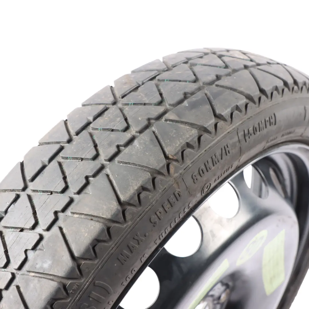 Saver Roue secours R19 4J Continental 125/70 ET29 pour Audi A4 B8 Space à propos du numéro de pièce 8K0601027D Audi A4 B8 Space Saver Roue secours R19 4J Continental 125/70 ET29 - SKU 8K0601027D-1 - Numéro de pièce 8K0601027D