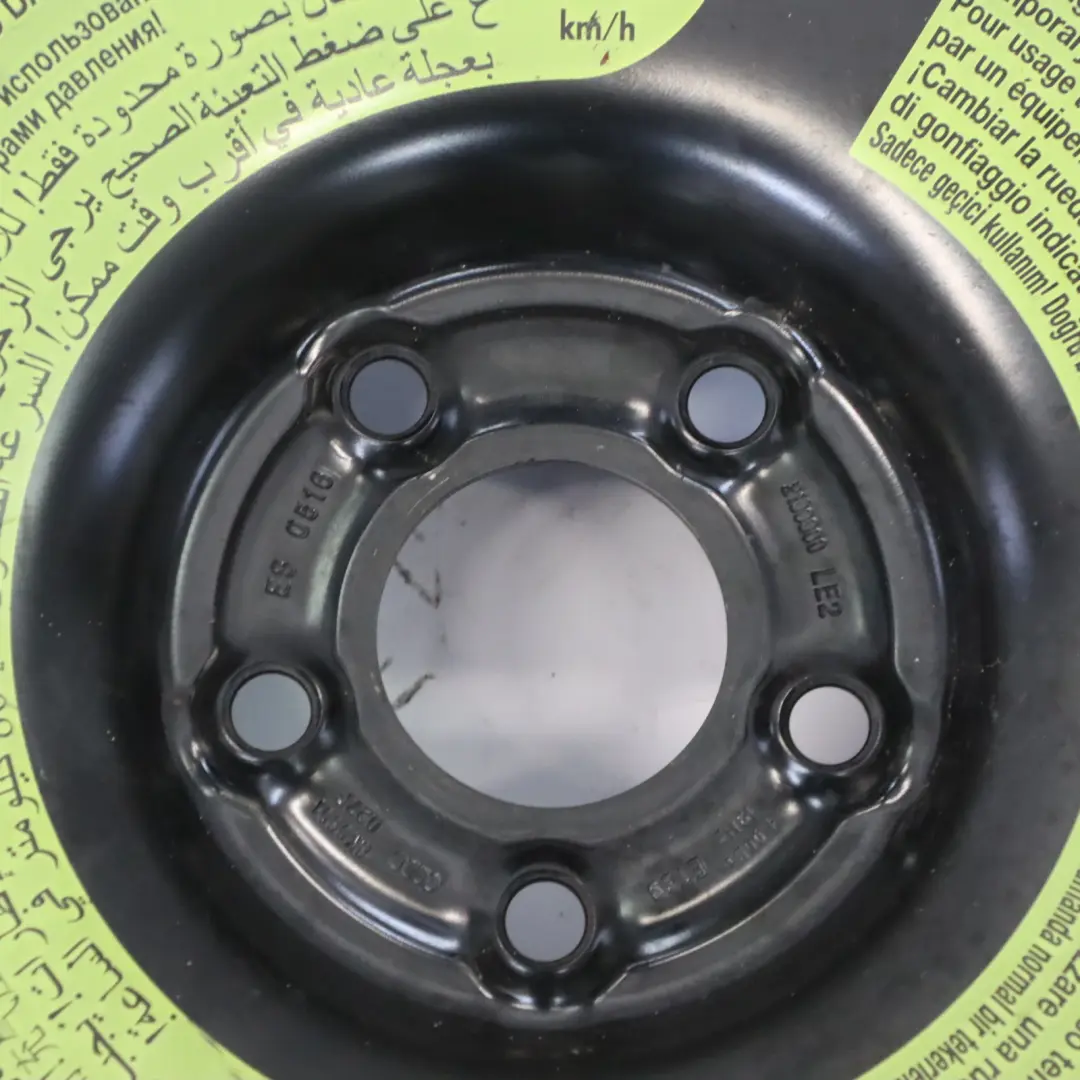 Roue secours acier R19 Hankook Tyre 125/70 pour Audi A5 8T A4 B8 à propos du numéro de pièce 8K0601027F Audi A5 8T A4 B8 Roue secours acier R19 Hankook Tyre 125/70 - SKU 8K0601027F - Numéro de pièce 8K0601027F