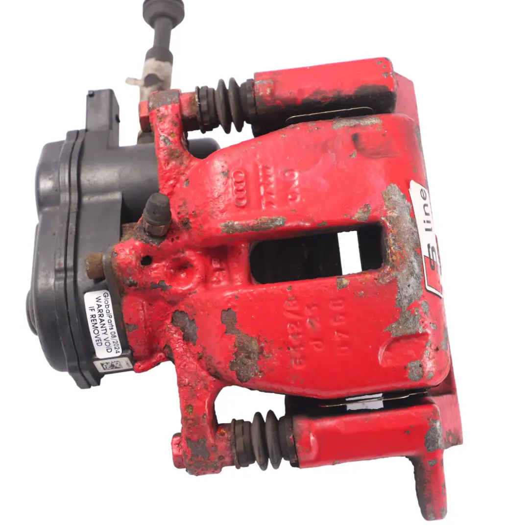 Audi A5 8T Brake Caliper Rear Left N/S Wheel Brake Unit Red - SKU 8K0615403E - Part number 8K0615403E