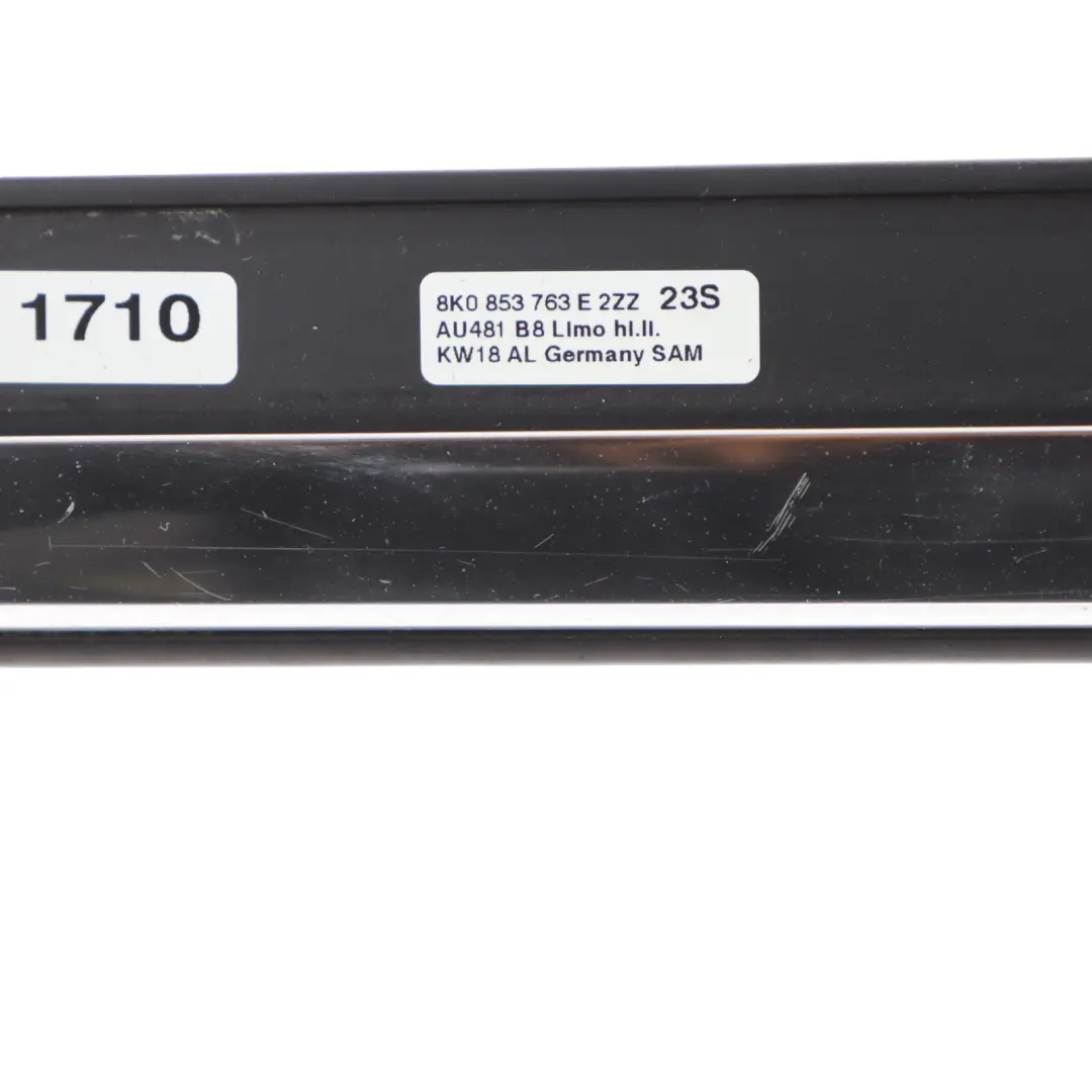 Front Window Seal Strip Inner Door Left N/S Weatherstrip to Audi A4 B8 with Part number 8K0853763E Audi A4 B8 Front Window Seal Strip Inner Door Left N/S Weatherstrip - SKU 8K0853763E - Part number 8K0853763E