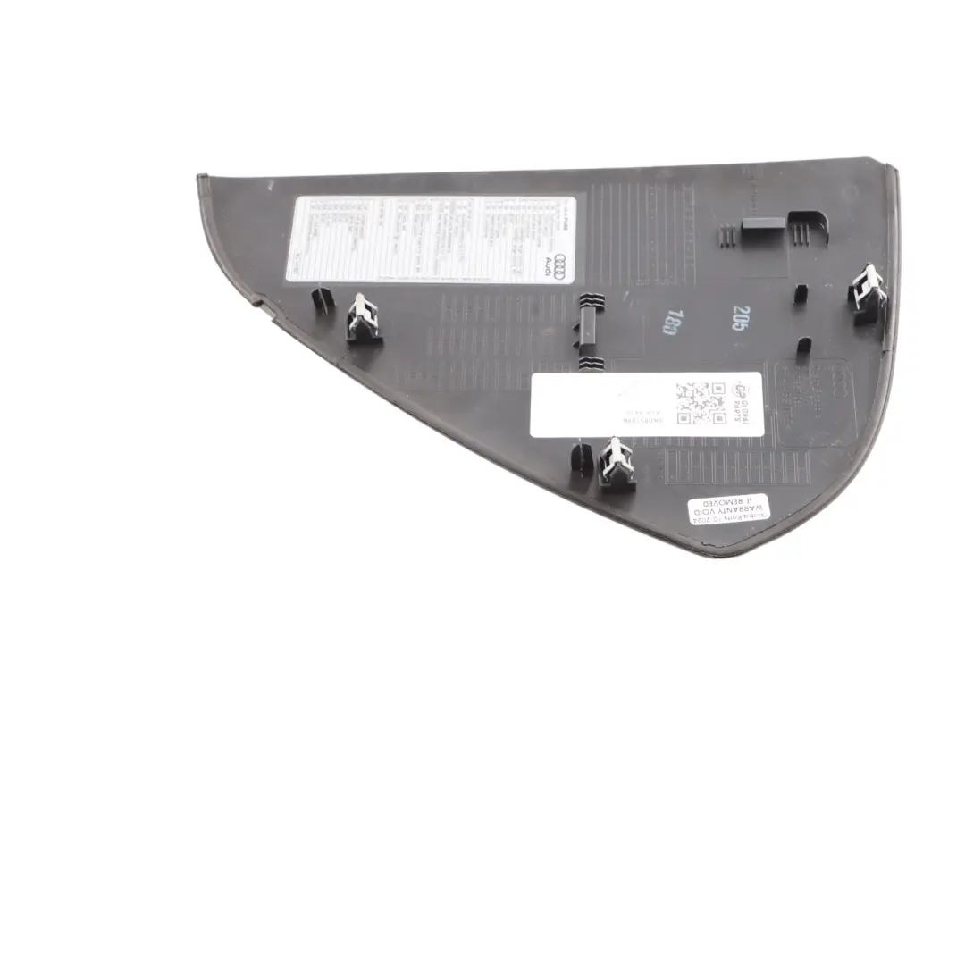 Audi A4 B8 Dashboard Cover Right O/S Dash Trim End Cap Cover Black - SKU 8K0857086 - Part number 8K0857086