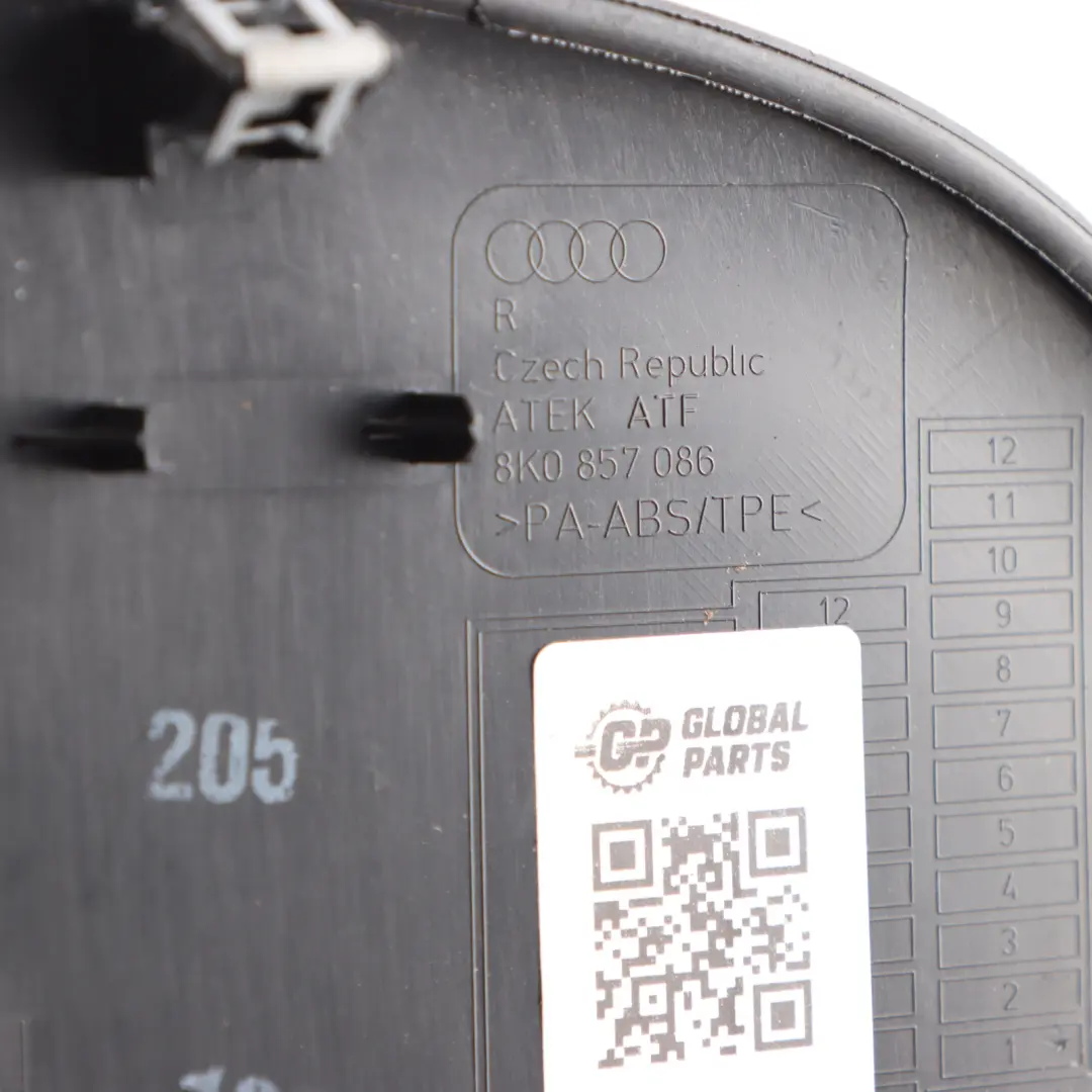 Audi A4 B8 Dashboard Cover Right O/S Dash Trim End Cap Cover Black - SKU 8K0857086 - Part number 8K0857086
