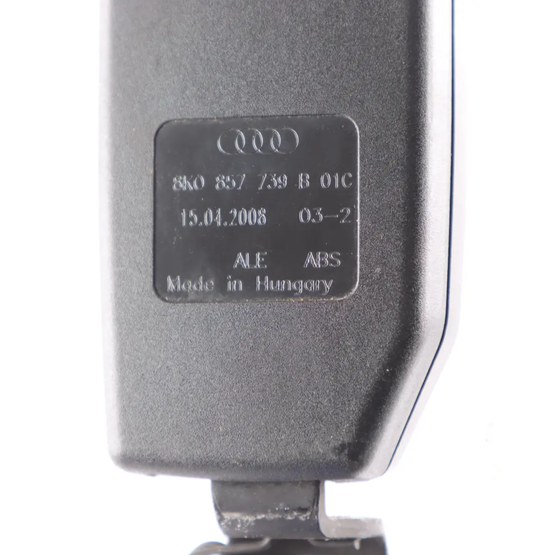Audi A4 B8 Seat Belt Rear Centre Middle Seatbelt Buckle Black - SKU 8K0857739B - Part number 8K0857739B