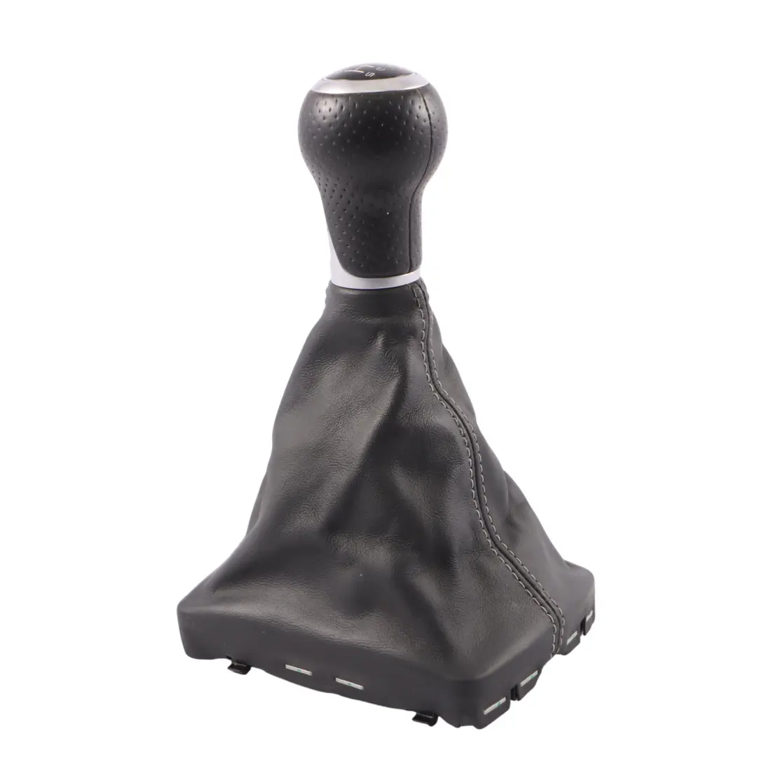 Pomo de la palanca de cambios de 6 velocidades de cuero para Audi A5 8R con número de pieza 8K0863278G Audi A5 8R Pomo de la palanca de cambios de 6 velocidades de cuero - SKU 8K0863278G - Número de pieza 8K0863278G