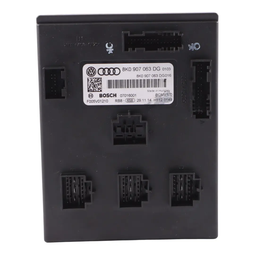 Audi Q5 8R Unité de module de confort de contrôle de carrosserie - SKU 8K0907063DG - Numéro de pièce 8K0907063DG