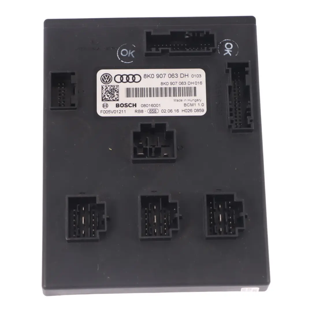 Onboard Comfort Supply Control Module Unit ECU to Audi A5 8T with Part number 8K0907063DH Audi A5 8T Onboard Comfort Supply Control Module Unit ECU - SKU 8K0907063DH - Part number 8K0907063DH