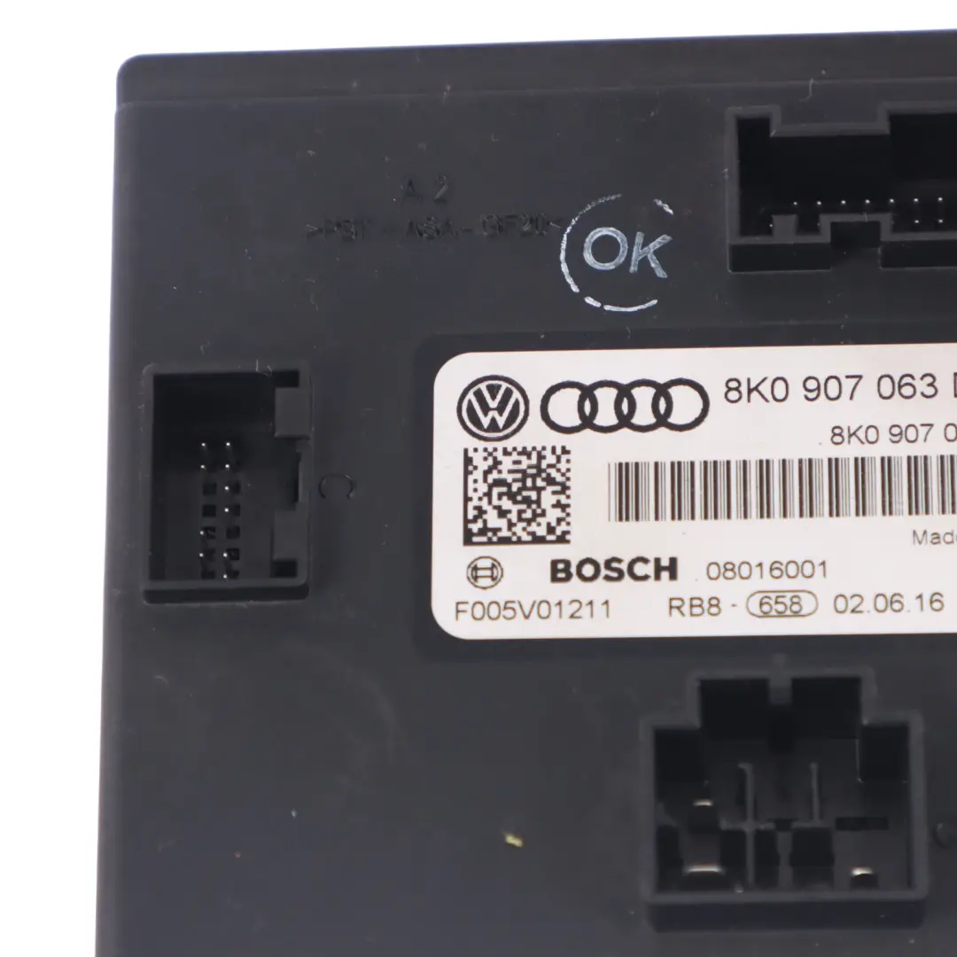 Audi A5 8T Onboard Comfort Supply Control Module Unit ECU - SKU 8K0907063DH - Part number 8K0907063DH