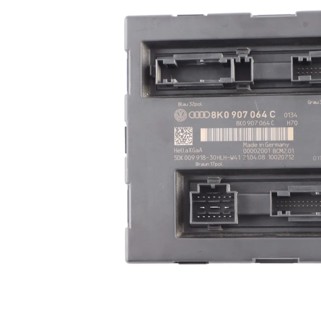 Body Control Comfort Unit Module BCM Unit ECU to Audi A4 B8 with Part number 8K0907064CC Audi A4 B8 Body Control Comfort Unit Module BCM Unit ECU - SKU 8K0907064C - Part number 8K0907064CC