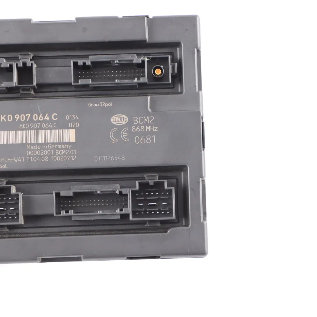 Body Control Comfort Unit Module BCM Unit ECU to Audi A4 B8 with Part number 8K0907064CC Audi A4 B8 Body Control Comfort Unit Module BCM Unit ECU - SKU 8K0907064C - Part number 8K0907064CC