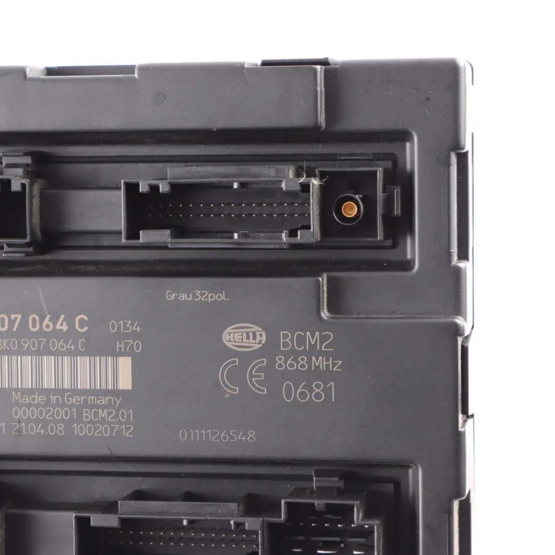 Body Control Comfort Unit Module BCM Unit ECU to Audi A4 B8 with Part number 8K0907064CC Audi A4 B8 Body Control Comfort Unit Module BCM Unit ECU - SKU 8K0907064C - Part number 8K0907064CC