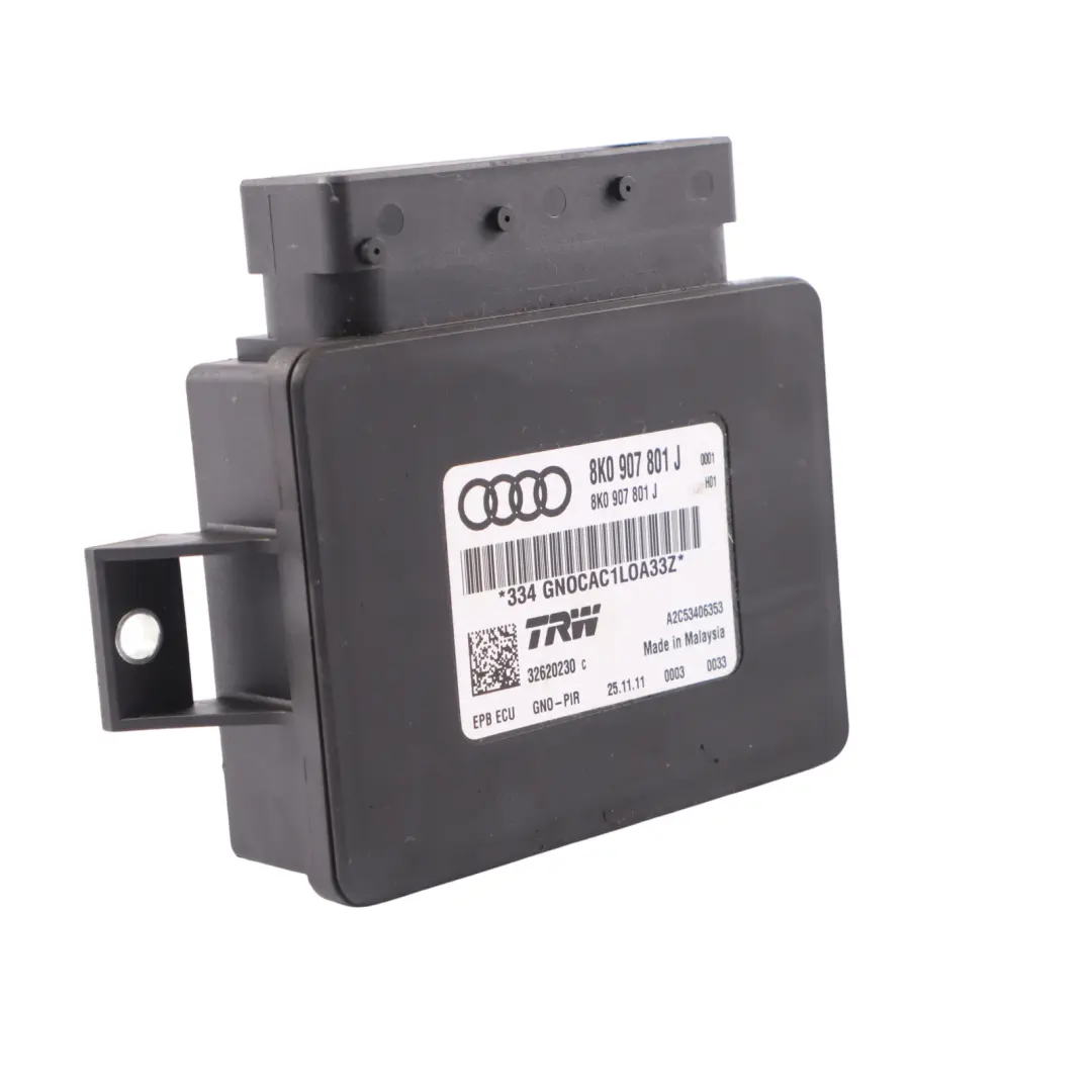 Module frein stationnement contrôle l'actionneur main pour Audi A5 8T à propos du numéro de pièce 8K0907801J Audi A5 8T Module frein stationnement contrôle l'actionneur main - SKU 8K0907801J - Numéro de pièce 8K0907801J