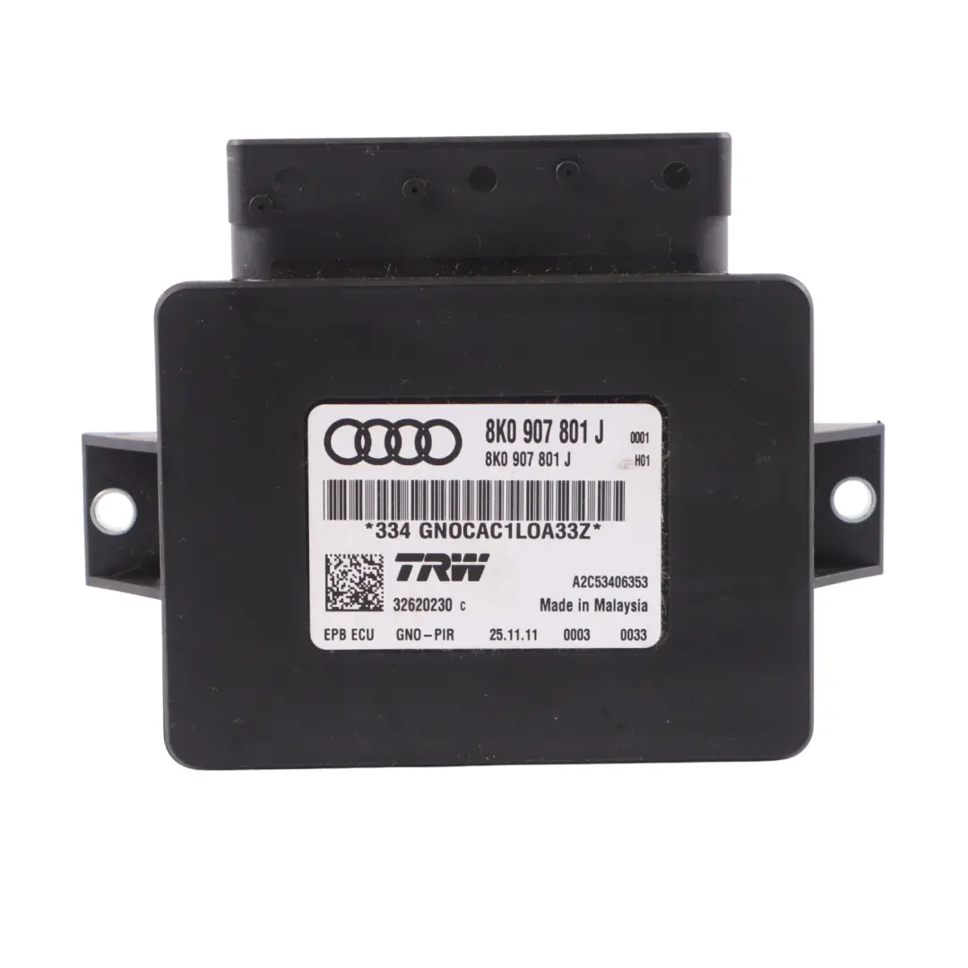 Parking Brake Module Handbrake Actuator Control Unit to Audi A5 8T with Part number 8K0907801J Audi A5 8T Parking Brake Module Handbrake Actuator Control Unit - SKU 8K0907801J - Part number 8K0907801J