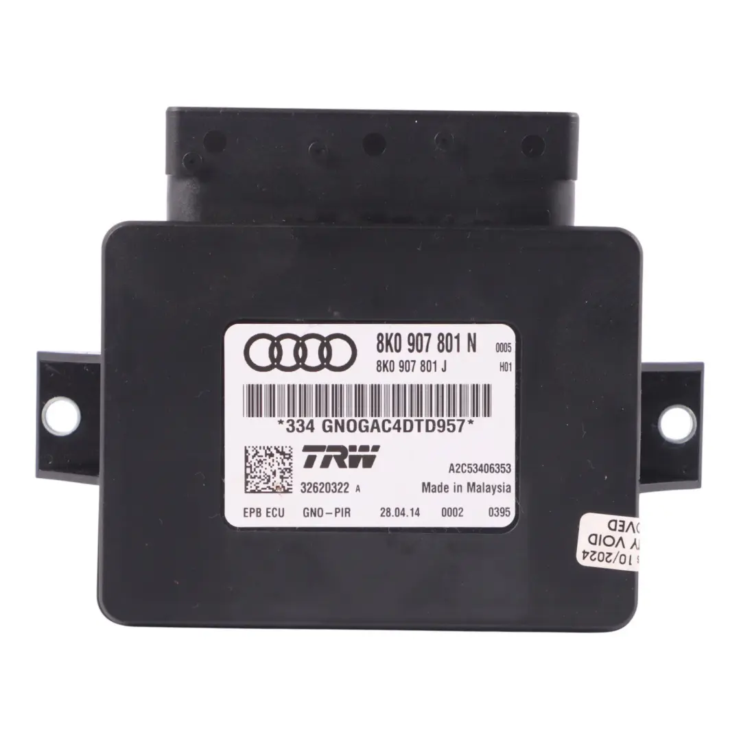 Unidad de control del freno de mano eléctrico ECU para Audi A5 8T con número de pieza 8K0907801N Audi A5 8T Unidad de control del freno de mano eléctrico ECU - SKU 8K0907801N - Número de pieza 8K0907801N