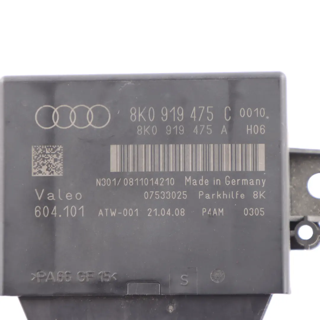 Audi A4 B8 A5 8T Parktronic Sensor De Aparcamiento Módulo Unidad ECU - SKU 8K0919475C - Número de pieza 8K0919475C