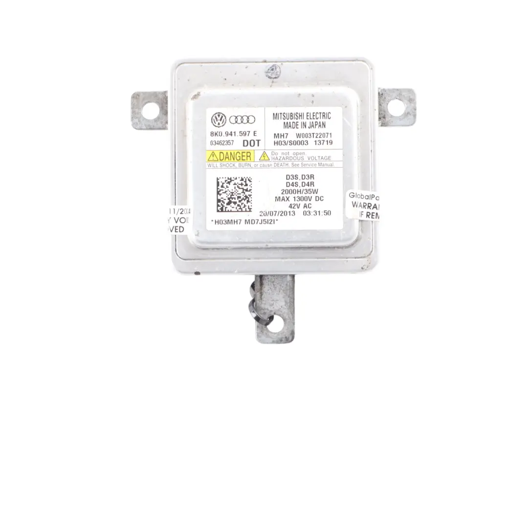 Headlight Ballast Control Unit Module to Audi A1 A3 A4 A5 A6 Xenon with Part number 8K0951597E Audi A1 A3 A4 A5 A6 Xenon Headlight Ballast Control Unit Module - SKU 8K0951597E - Part number 8K0951597E