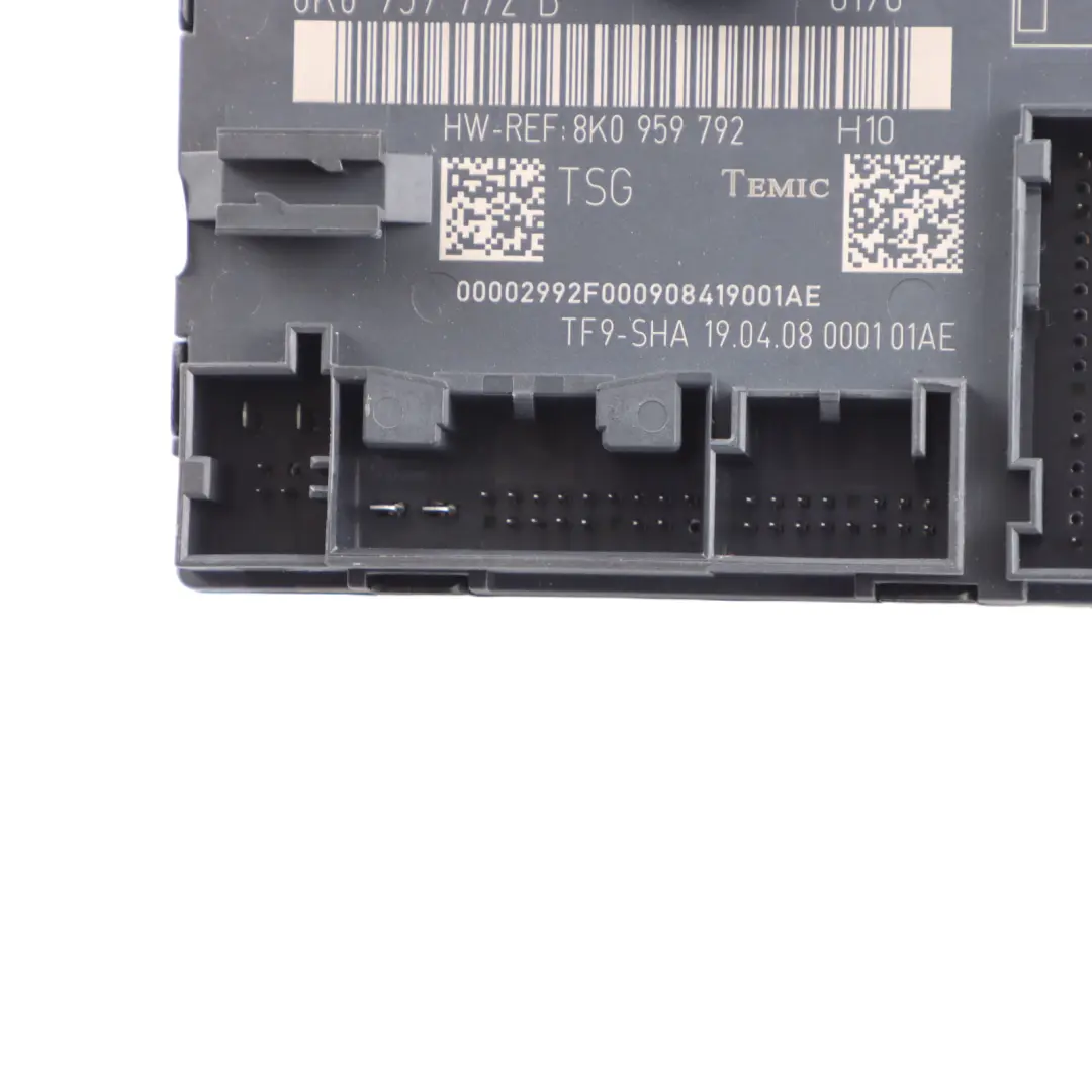 Audi A4 B8 Moduł Sterownik Drzwi Przedni Prawy 8K0959793B - SKU 8K0959792B - Numer Części 8K0959792B