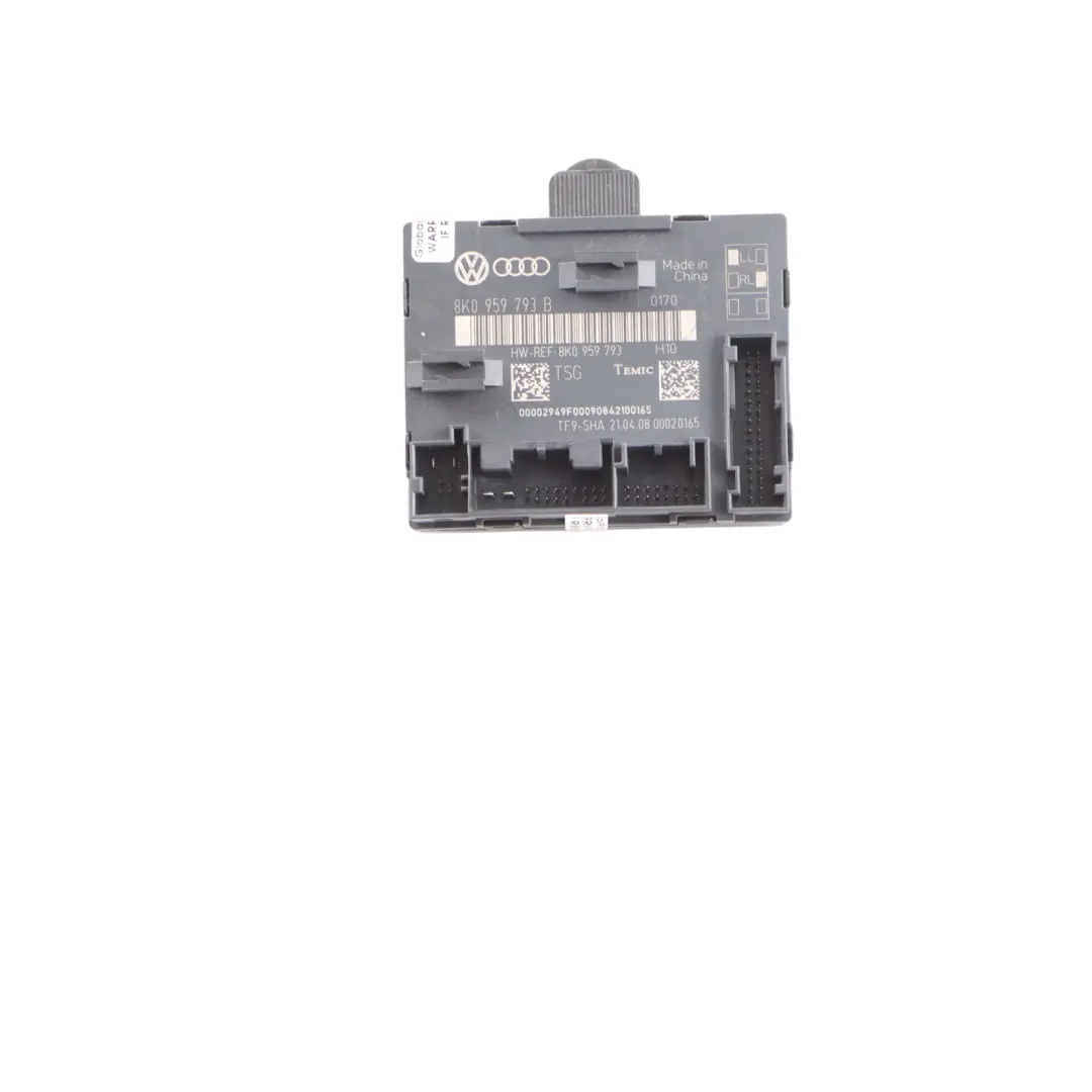 Door Module Control Unit ECU Front Driver's Side to Audi A4 B8 with Part number 8K0959793B Audi A4 B8 Door Module Control Unit ECU Front Driver's Side - SKU 8K0959793B - Part number 8K0959793B