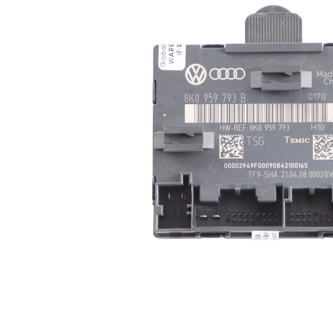 Audi A4 B8 Módulo Control Puerta UCE Delantero Lado Conductor - SKU 8K0959793B - Número de pieza 8K0959793B