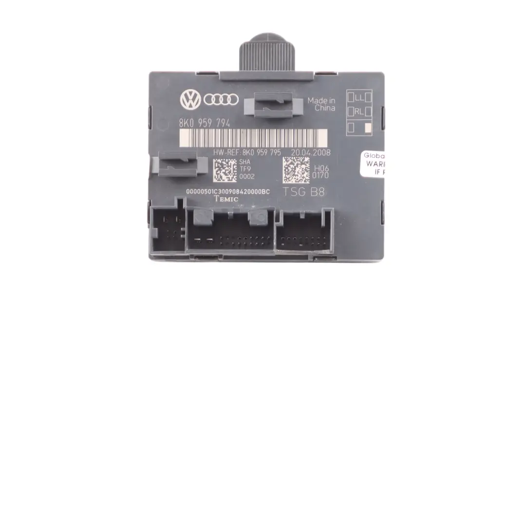 Door Module Rear Right O/S Control Unit Module ECU to Audi A4 B8 with Part number 8K0959794 Audi A4 B8 Door Module Rear Right O/S Control Unit Module ECU - SKU 8K0959794 - Part number 8K0959794