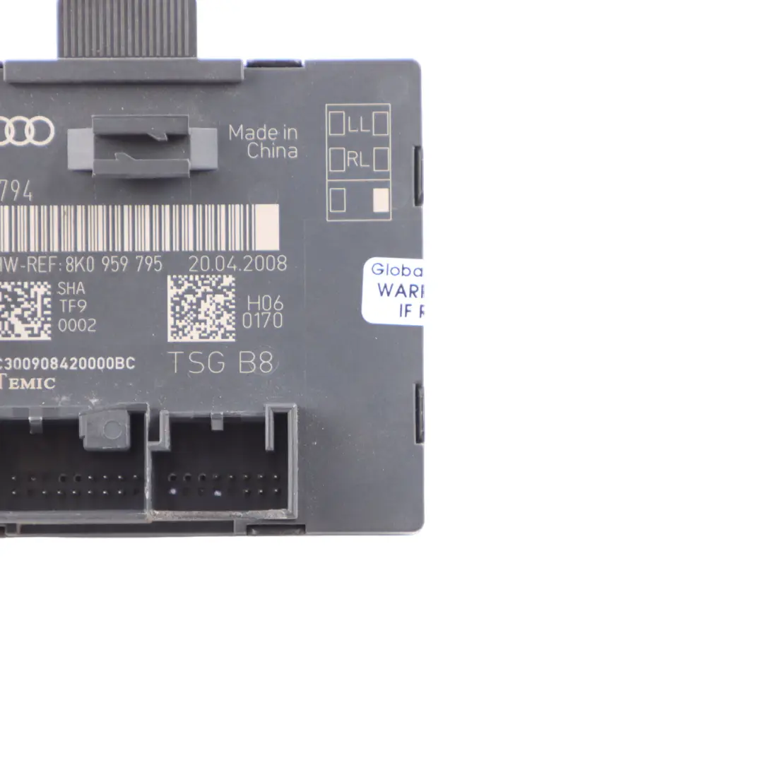 Door Module Rear Right O/S Control Unit Module ECU to Audi A4 B8 with Part number 8K0959794 Audi A4 B8 Door Module Rear Right O/S Control Unit Module ECU - SKU 8K0959794 - Part number 8K0959794