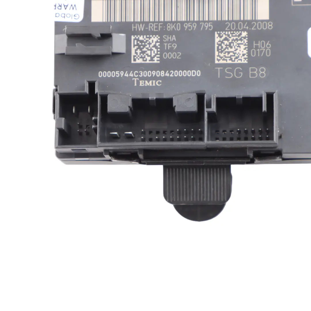 Door Module Left N/S Control Unit Module ECU to Audi A4 B8 Rear with Part number 8K0959795 Audi A4 B8 Rear Door Module Left N/S Control Unit Module ECU - SKU 8K0959795 - Part number 8K0959795