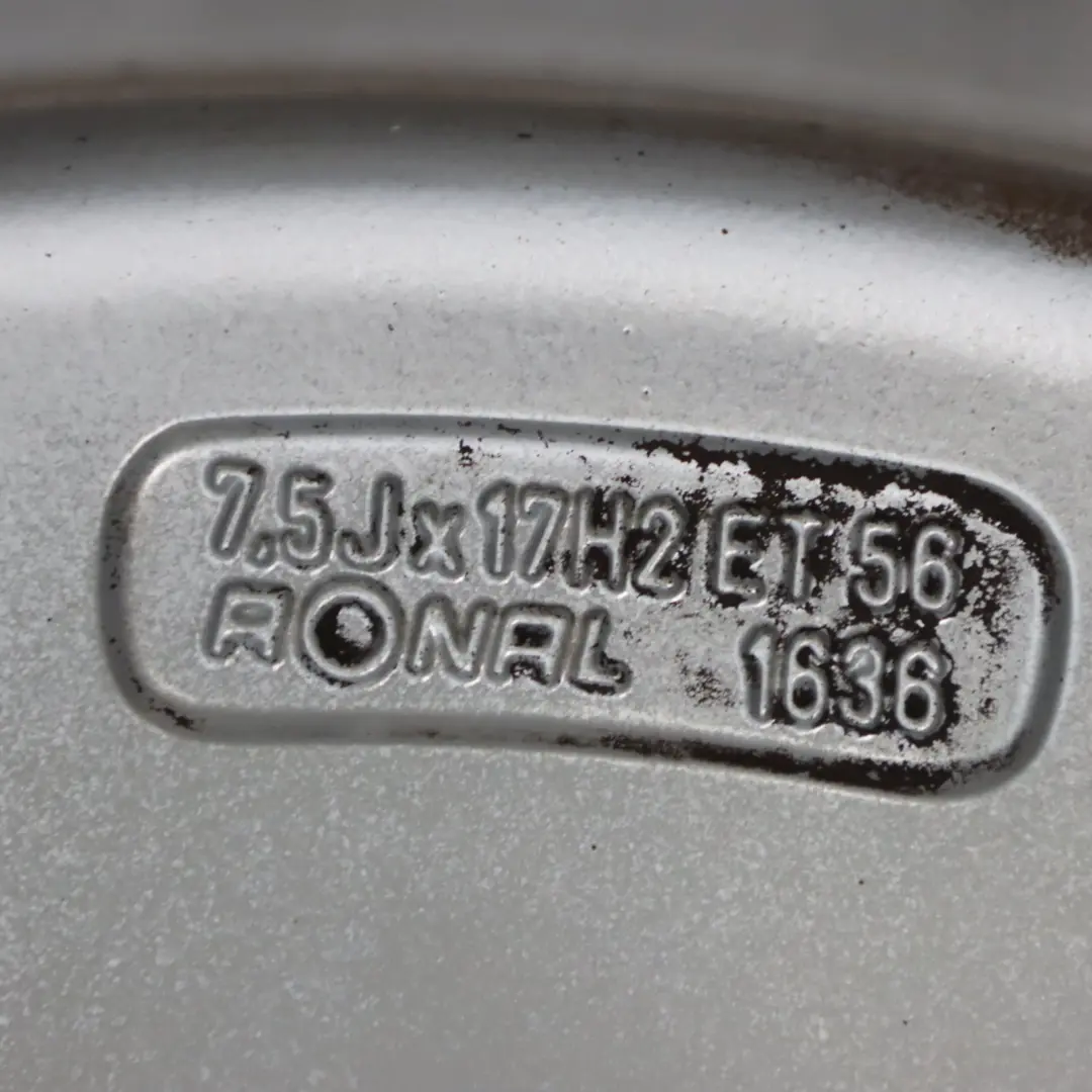 Alloy Rim 17" 7,5J ET:56 to Audi A3 8P Silver Wheel with Part number 8P0601025AL Audi A3 8P Silver Wheel Alloy Rim 17" 7,5J ET:56 - SKU 8P0601025AL-4 - Part number 8P0601025AL