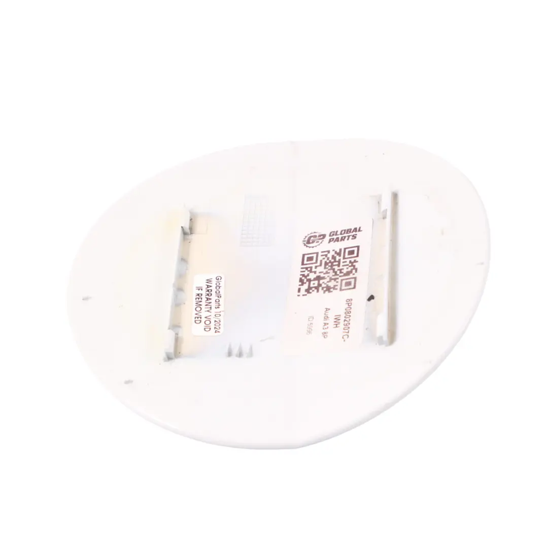 Audi A3 8P Fuel Filler Flap Cap Cover Ibis White - Y9C 8P0802907C - SKU 8P0802907C-IWH - Part number 8P0802907C-IWH
