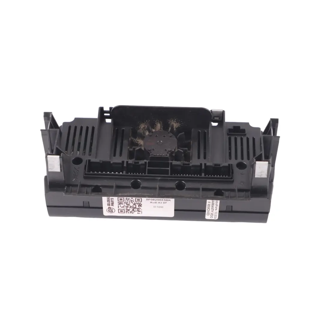 Salpicadero Ventilación A/C Climatizador Panel Control para Audi A3 8P con número de pieza 8P0820043BK Audi A3 8P Salpicadero Ventilación A/C Climatizador Panel Control - SKU 8P0820043BK - Número de pieza 8P0820043BK