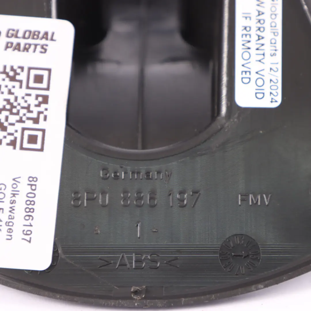 VW Golf V Audi A3 8P Rücksitzbank Scharnierabdeckung Zierleiste - SKU 8P0886197 - Teilenummer 8P0886197