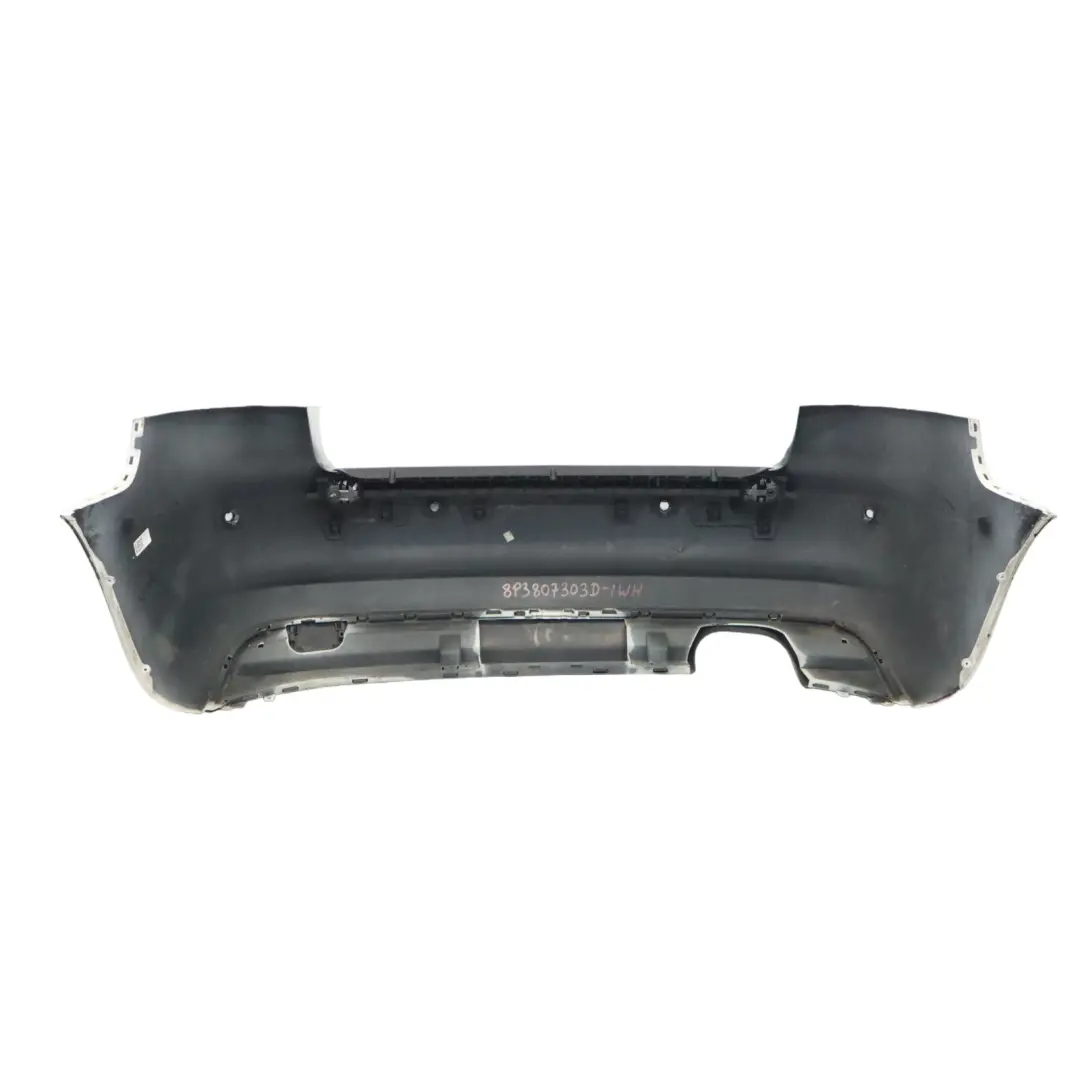 Bumper Trim Panel Covering 3-Door Version Ibis White - Y9C to Audi A3 8P Rear with Part number 8P3807303D Audi A3 8P Rear Bumper Trim Panel Covering 3-Door Version Ibis White - Y9C - SKU 8P3807303D-IWH - Part number 8P3807303D