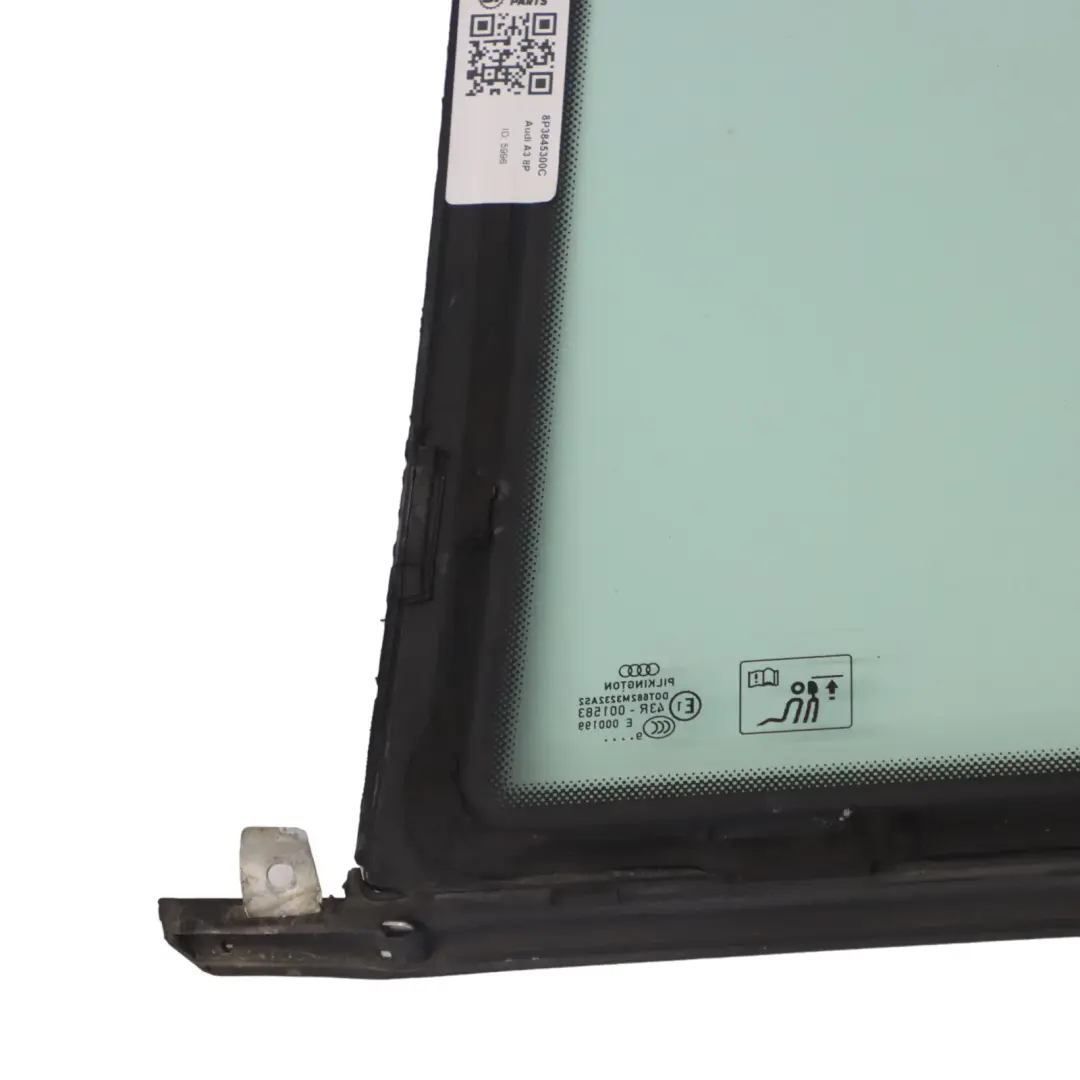 Audi A3 8P Side Quarter Glass Window Rear Right O/S AS2 - SKU 8P3845300C - Part number 8P3845300C