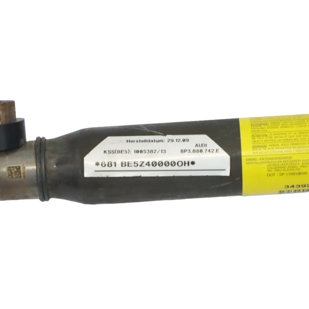 Audi A3 8P Module d'air de tête Rideau de toit Droit - SKU 8P3880742E - Numéro de pièce 8P3880742E
