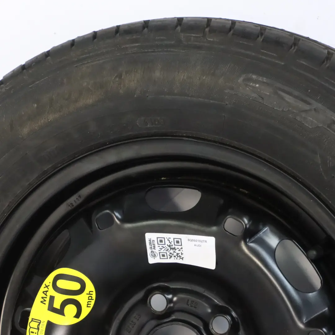 6J Roue de secours en acier Pneu Dunlop 175/70 14" 5J pour Seat Ibiza IV à propos du numéro de pièce 8Q0601027R Seat Ibiza IV 6J Roue de secours en acier Pneu Dunlop 175/70 14" 5J - SKU 8Q0601027R - Numéro de pièce 8Q0601027R