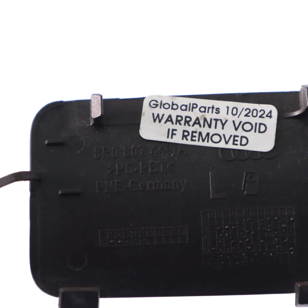 Heckstoßstange Abschlepphaken Öse Zierleiste Vulkanrot Y3M für Audi Q5 8R mit Teilenummer 8R0807449A Audi Q5 8R Heckstoßstange Abschlepphaken Öse Zierleiste Vulkanrot Y3M - SKU 8R0807449A-VRE - Teilenummer 8R0807449A