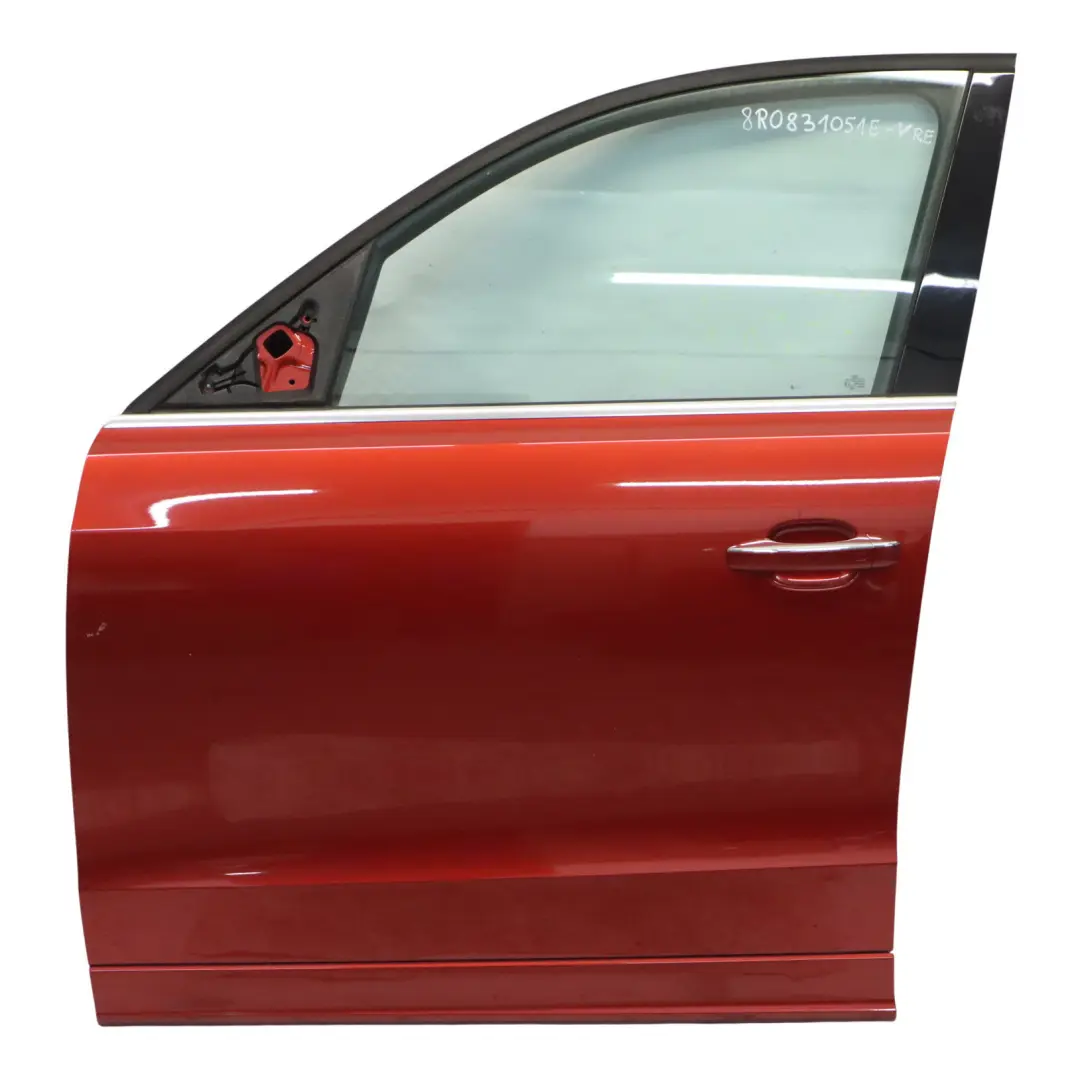 Door Front Left N/S Covering Panel Volcano Red Metallic - Y3M to Audi Q5 8R with Part number 8R0831051E Audi Q5 8R Door Front Left N/S Covering Panel Volcano Red Metallic - Y3M - SKU 8R0831051E-VRE - Part number 8R0831051E