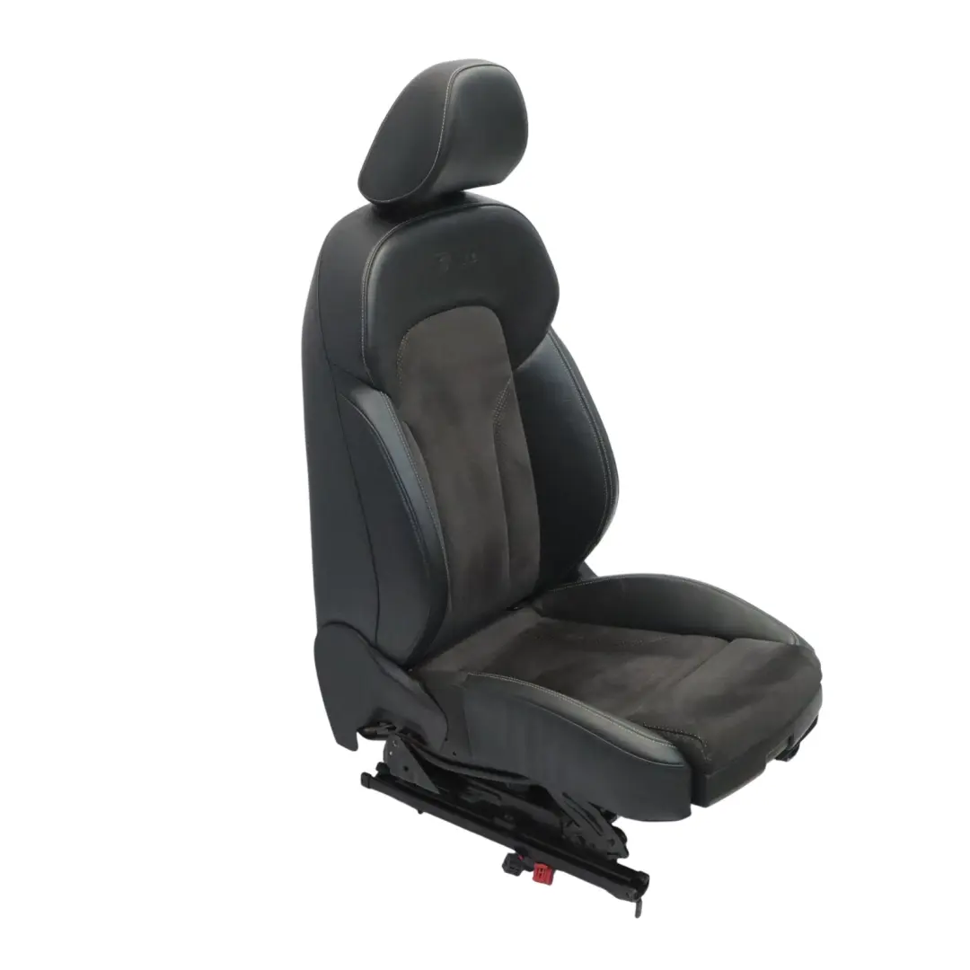 Audi Q5 8R Siège avant sport S-Line gauche électrique Cuir Tissu Soul Noir - SKU 8R0881805N-1 - Numéro de pièce 8R0881805N