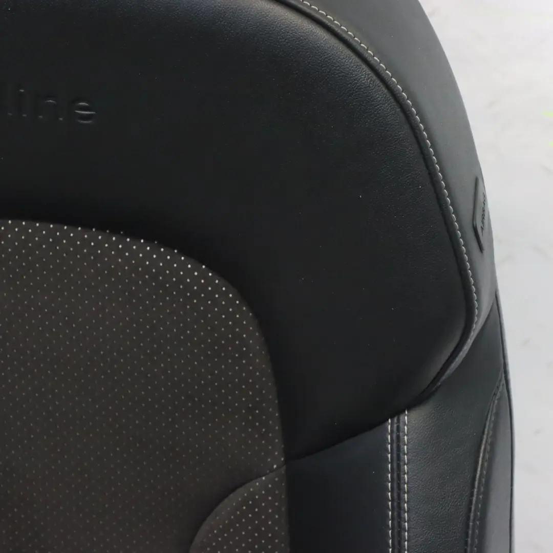 Audi Q5 8R Siège avant sport S-Line gauche électrique Cuir Tissu Soul Noir - SKU 8R0881805N-1 - Numéro de pièce 8R0881805N