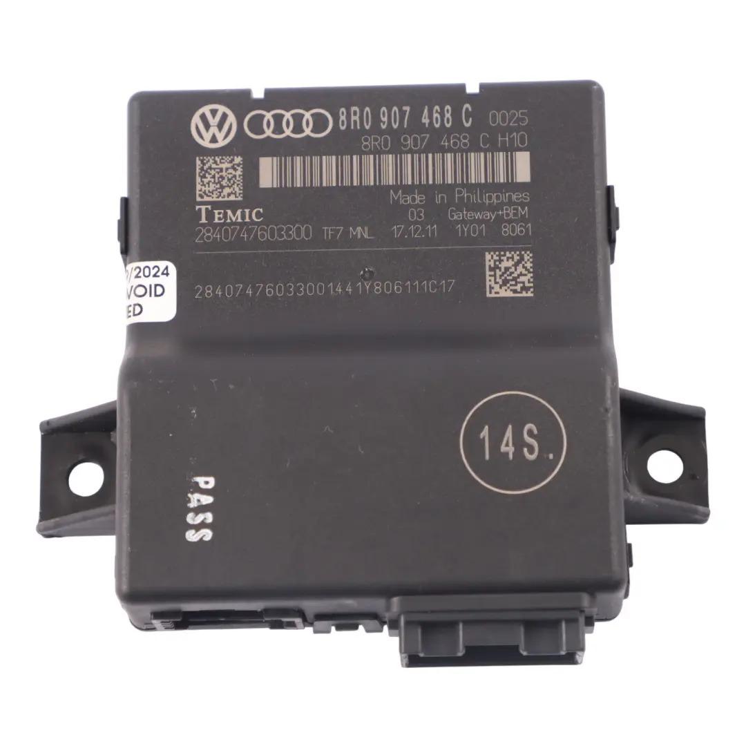Gateway Modulo di controllo ECU per Audi A5 8T 2.0 TDI con numero di parte 8R0907468C Audi A5 8T 2.0 TDI Gateway Modulo di controllo ECU - SKU 8R0907468C - Numero di parte 8R0907468C