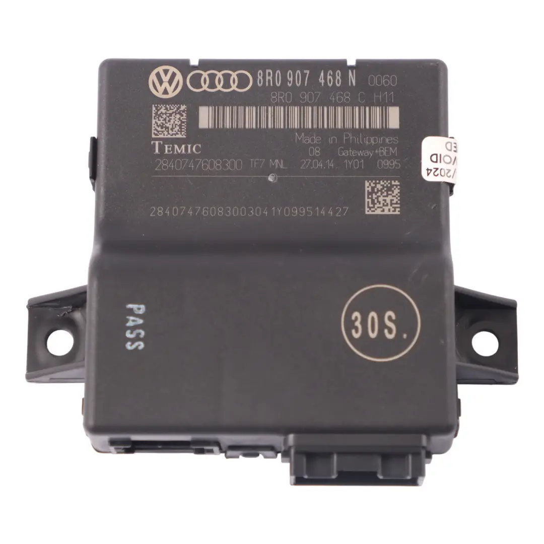 Unité du module de contrôle de la passerelle ECU pour Audi A5 8T à propos du numéro de pièce 8R0907468N Audi A5 8T Unité du module de contrôle de la passerelle ECU - SKU 8R0907468N - Numéro de pièce 8R0907468N